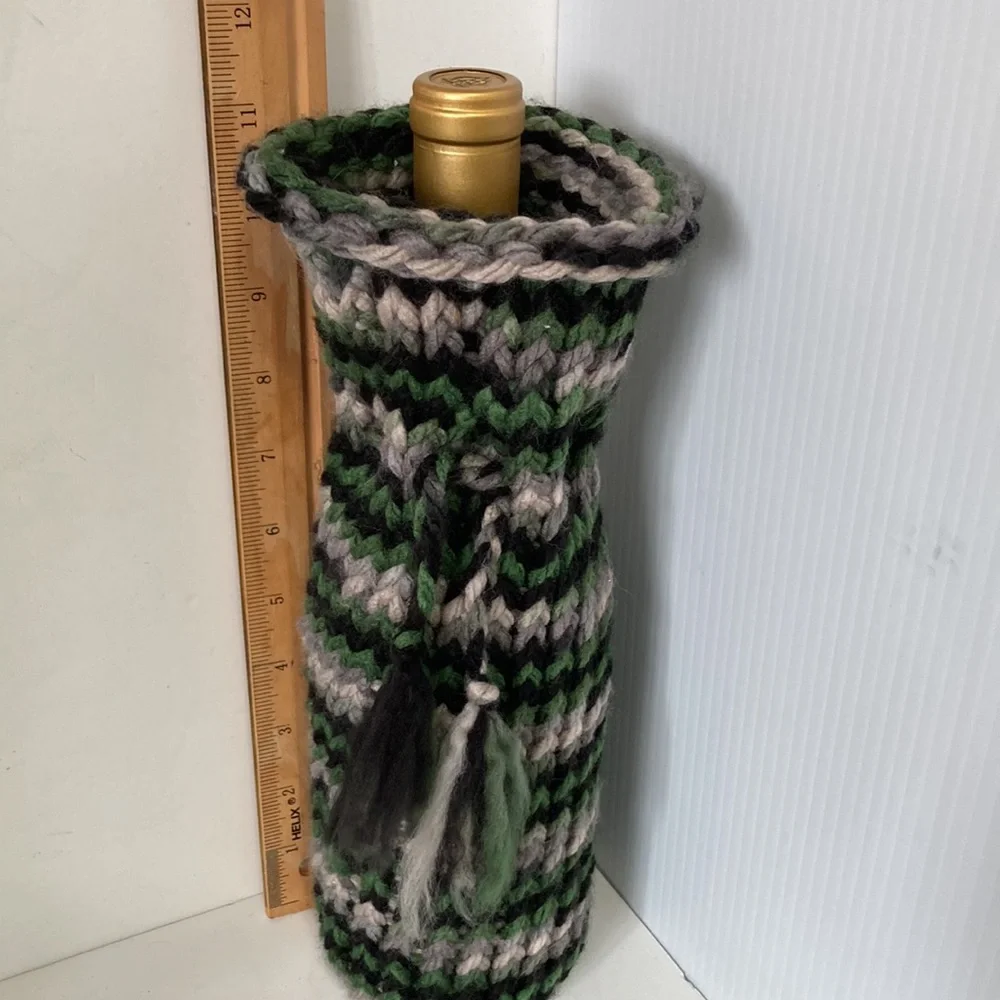 Wine Bottle Koozie Cover Knit Wine Bag Wine Bottle Sack